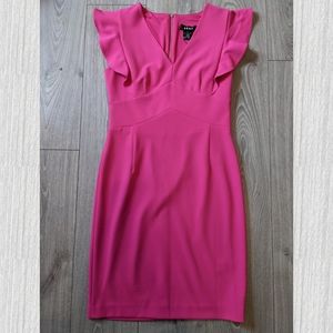 NWT DKNY Hot Pink Fitted Party Dress
